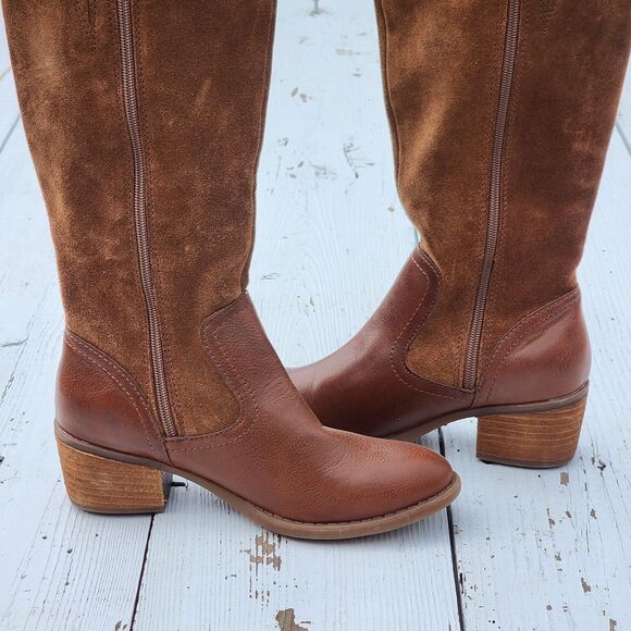 B.O.C Born Of Concept Austell Suede Leather Knee High Fashion Boots 6 /36 WIDE - Picture 9 of 13